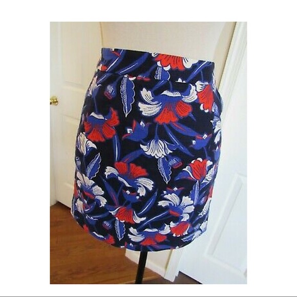 J. Crew Printed Basketweave Mini Skirt